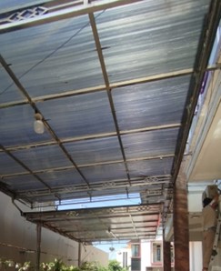 KANOPI STAINLESS STEEL  TALANG AIR KORDOBA + ATAP ALDERON 2 LAYER
